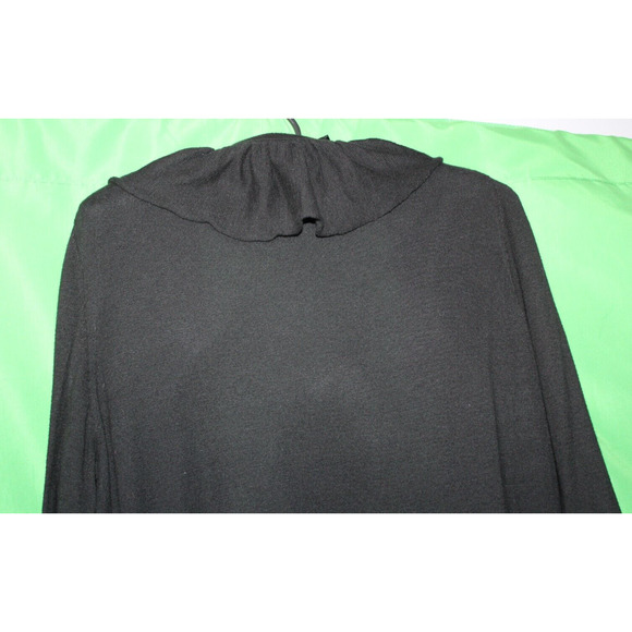 Minnie Rose Ruffle Cardigan Sweater Black Size Women's Small - Picture 4 of 5